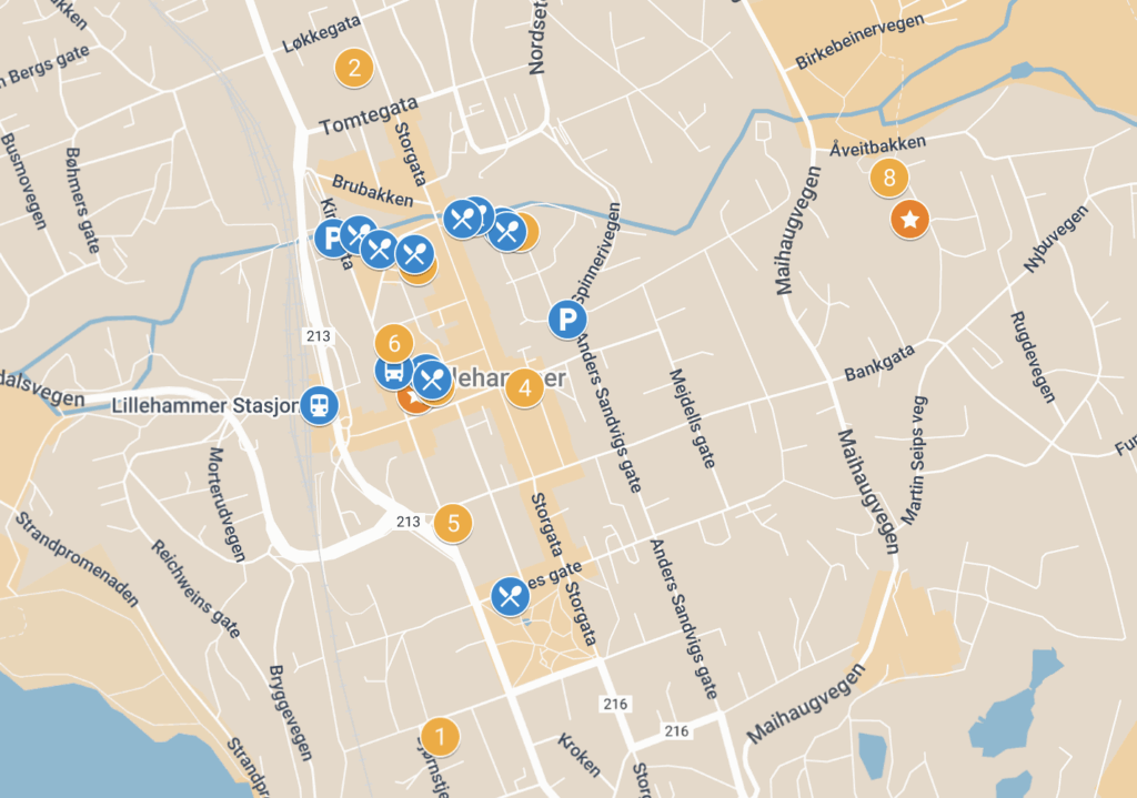 Map of Lillehammer (link)